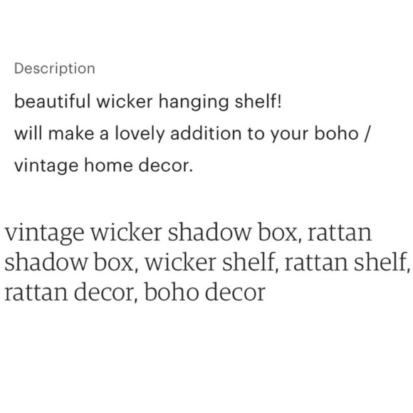 Hand Woven Bohemian Wicker Wall Decor / Drawer Organizer Boho Cottage Farmhouse - Picture 13 of 14